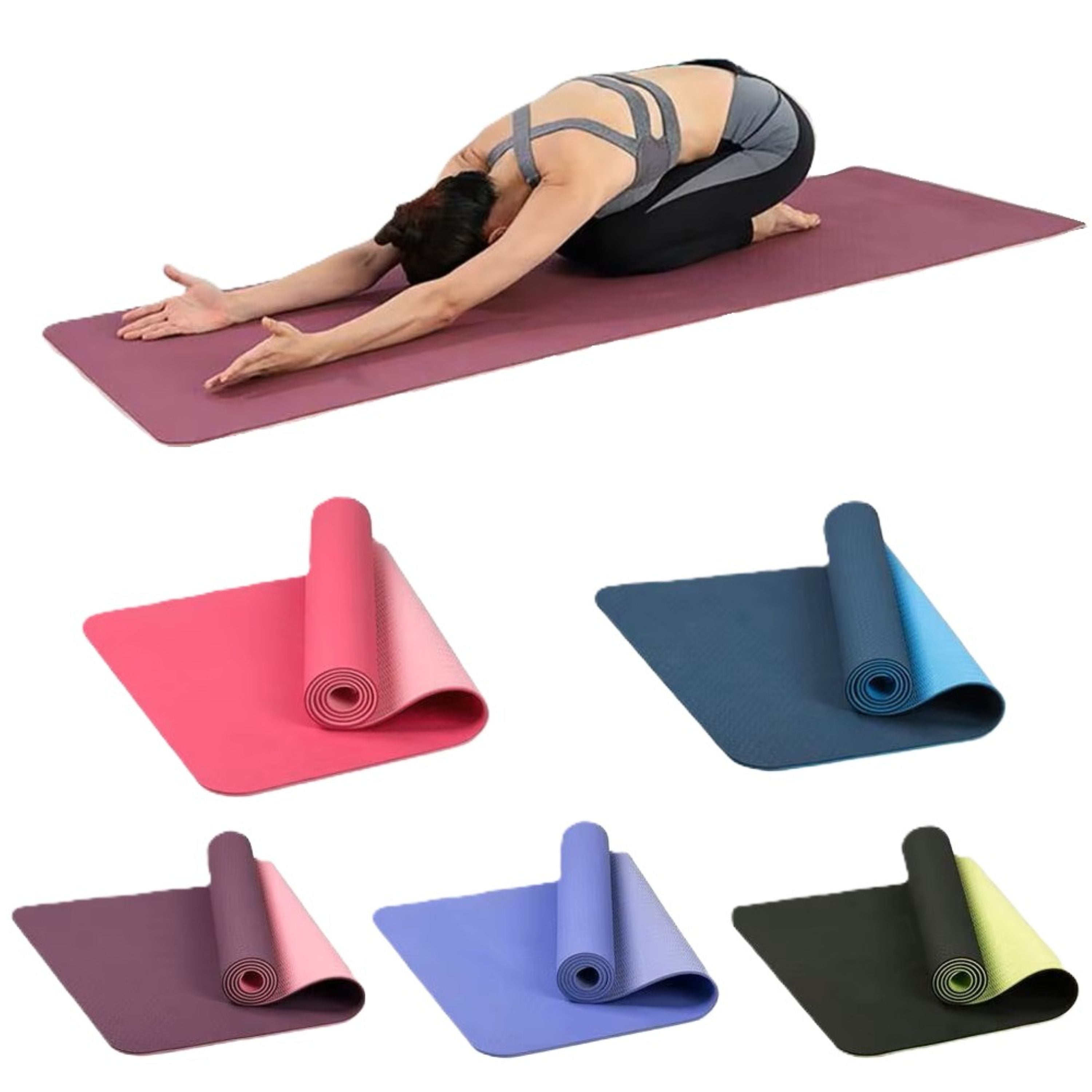 Yoga Matten Gurt - Silikon Tragriemen Für Gerollte Matten