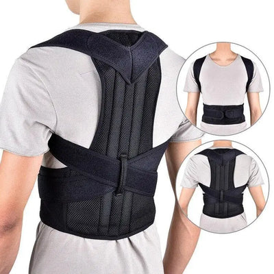 Haltungskorrektur Breit - Rückentrainer atmungsaktiv extra breiter Taillengurt großes Rückenpolster - Sport - Knight - Rücken
