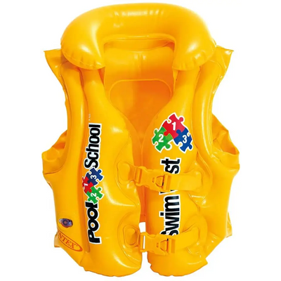 Schwimmweste aufblasbar für Kinder von 3 - 6 Jahren mit Clip - Verschluss und Kopfstütze - Sport - Knight - Tauchen - AT, Badespaß, CH,