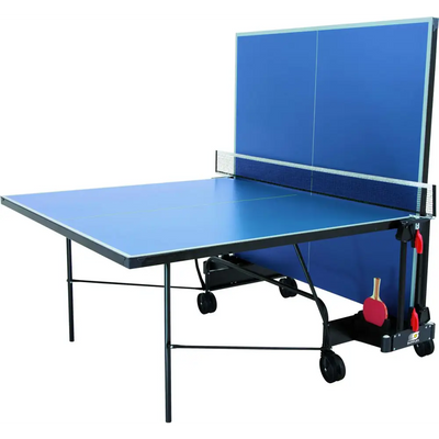 Tischtennis - Tischplatte zusammenklappbar mit Bremsmechanismus und umklappbarer Feststellhebel der Räder - Sport - Knight - Tischtennis