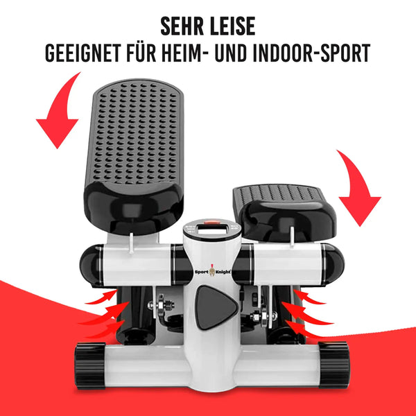 Aerobic Stepper mit Smart-LCD-Display extra starke Resistancebänder Anti-Rutsch-Pedale