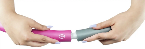 Pink und grau Hula Hoop Reifen Premium werden zusammengebaut, ideal für Hula-Hoop Trainingsbuch