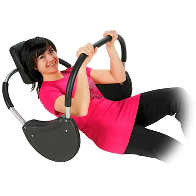 Bauchtrainer / Bauch - Abroller verstellbare Kopfstütze Seitenplatten ergonomisch Rücken und Nacken entlastend - Sport - Knight
