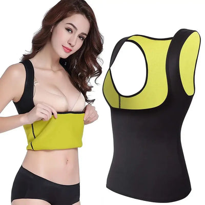 Damen Neopren Fitnessshirt – Figurformendes Sport Top für Fettverbrennung Bodyshaping & Training – Atmungsaktiv & Schnelltrocknend Größe M