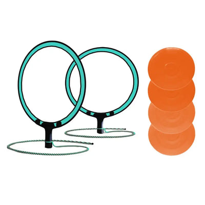 De - Luxe Frisbee - Set mit Zielscheiben inkl. 4 Frisbees - Sport - Knight - Volleyball - AT, Badespaß, CH, DE - Hergestellt in Europa