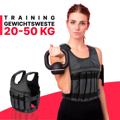 Gewichtsweste 1-50 Kg Gewichtsbeutel individuell änderbar hochwertiges Nylon reißfest und wasserabweisend, - Sport-Knight - Gewichtsweste