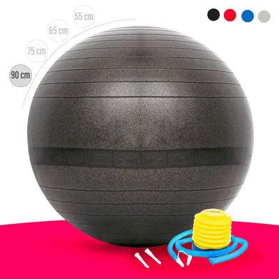 Gymnastik - Ball besonders strapazierfähig und belastbar inklusive Fußpumpe - Sport - Knight - Yoga - Massagerolle, Schonen/Entspannen,