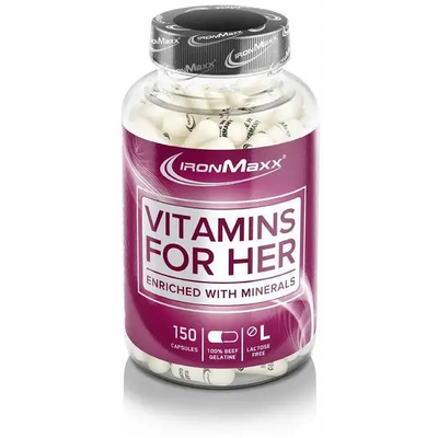IronMaxx Vitamins for Her 150 Kapseln Dose - Sport - Knight - SupGesund - AT, Bestseller, CH, DE, Gesundheit - Hergestellt in Europa