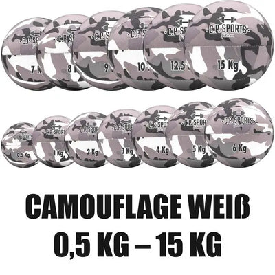Medizinbälle Camouflage 0.5 - 15 KG mit griffigem Kunstlederbezug Anti - Rückprall - Effekt - Sport - Knight - Medizinball - hochpreisig,