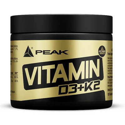 Peak Vitamin D3 + K2 120 Tabletten - Sport - Knight - SupGesund - Gesundheit, Immunsystem, Peak, sk2, Trust - Hergestellt in Europa