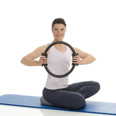 Pilates Circle Premium 35 cm Durchmesser mit Softgriffen griffig und rutschfest - Sport - Knight - Yoga - Kraft/Ausdauersport,