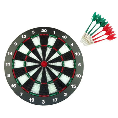 Safety Dartscheibe - 18 Zoll inklusive 6 Dartpfeile zum Aufstellen und Aufhängen geeignet - Sport - Knight - Dartscheiben - Dart, SK2,