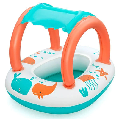 Inflatable Babyboot mit UV-Sonnenschutz, kuscheligem Comfort Plush™ für sicheren Wasserspaß