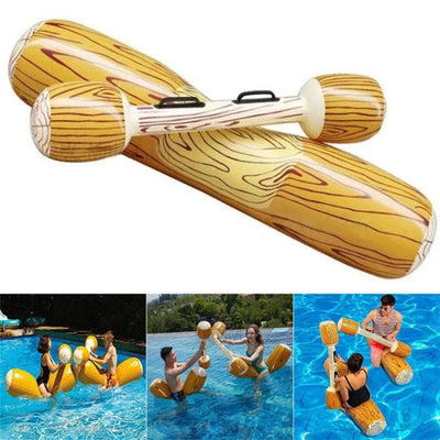 Aufblasbares Gladiator-Pool: Log jousting set für interaktives Spielvergnügen im Wasserspaß