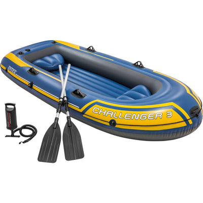Aufblasbares Schlauchboot Premium für 2 bis 3 Personen mit Pumpe und Ruder, robustes Dekuxe Set für unvergessliche Erlebnisse