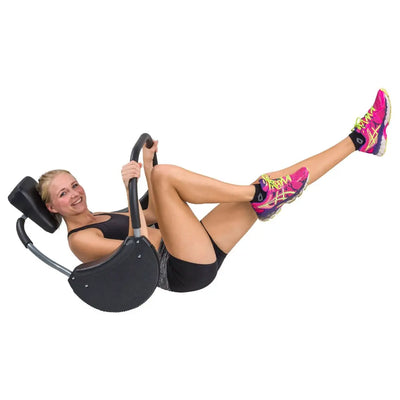 Effektives Training mit Premium Bauchroller und seitlichen Halbplatten, verstellbare Kopfstütze