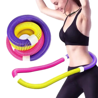 Farbenfroher segmentierter Hula Hoop, ideal für gezielte taille-formung und effektives bauchtraining