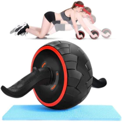 Abroller mit ergonomischen Griffen und rutschfester Trainingsmatte, ideal für Premium Bauchtrainingsrollen