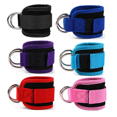 Vielseitiger knöchelriemen mit bunten ankle straps und Metallringen für gesäßtraining