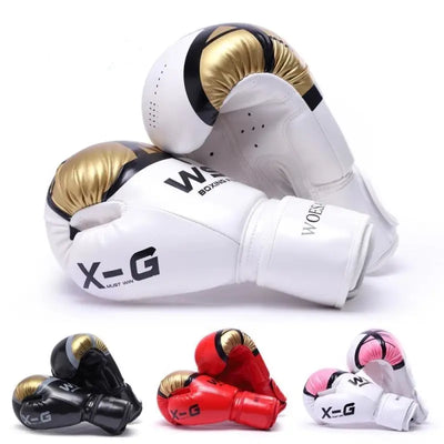 Bunte Boxhandschuhe aus hochwertigem Kunstleder mit verstärkter Polsterung und reißfestem PU-Material