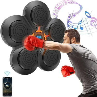 Wallmontierter elektronischer Bluetooth-Boxsack mit Musik, LED-Anzeige und Soundunterstützung