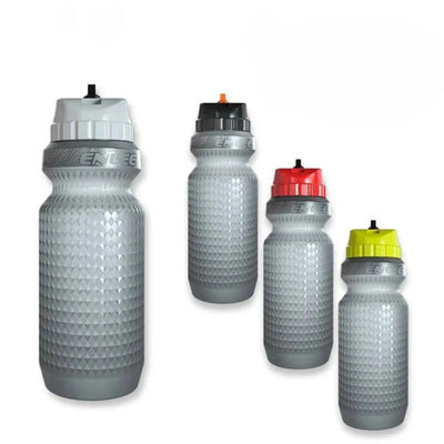 Vier strukturierte Wasserflaschen mit bunten Deckeln, BPA-freie Fahrrad-Wasserflasche für Outdoor