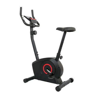Blackter hochleistungs-indoor-cardio Heimtrainer Fahrrad mit ergonomischem Design und verstellbarem Sitz