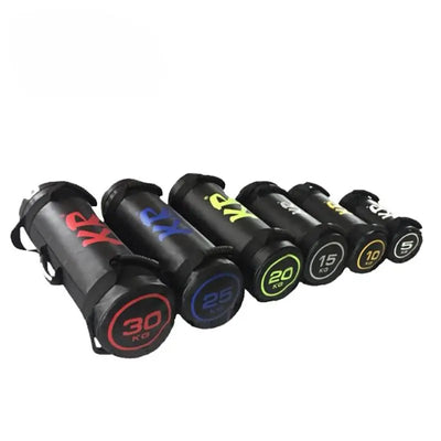 Black cylindrical workout sandsack mit leder umwickelt, robuste klassische trainingsequipments
