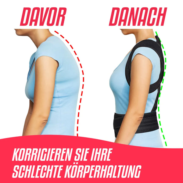 Haltungskorrektur Breit, atmungsaktiv extra breiter Taillengurt und Rückenpolster
