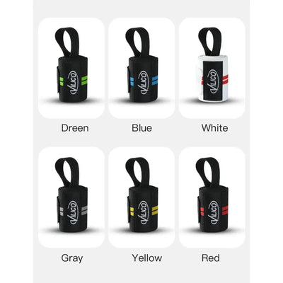 Wrist support wraps in verschiedenen Farben, Handgelenkbandage aus Nylon mit Daumenschlaufe und Klettverschluss für Krafttraining