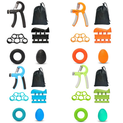 Handtrainer Set 5-teilige mit verstellbarem Grifftrainer und Fingertrainer für Stressabbau