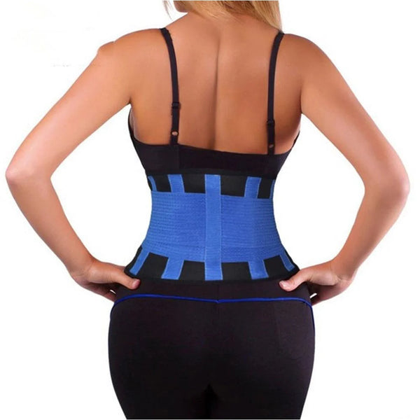 Blauer Waist Trainer für Hula-Hoop Training, Fitness Korsett und Bauchweg Gürtel