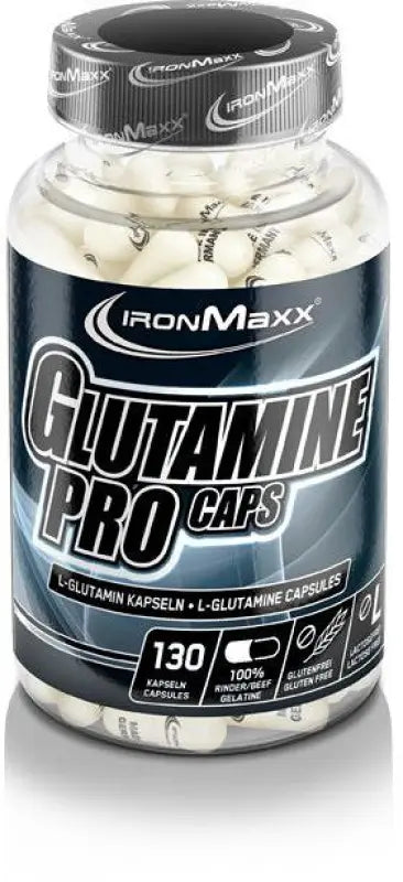 IronMaxx Glutamin Pro Kapseln zur Förderung des Muskelerhalts mit bescheinigt l-glutamin