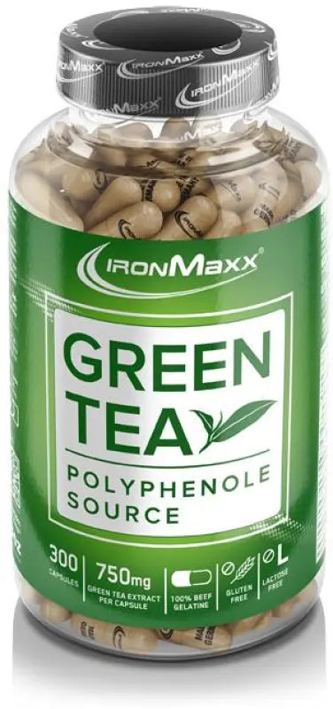 IronMaxx Green Tea enthält Vitamine für langes Leben, Kapseln, gesunde Ernährung