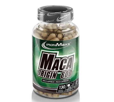 Bottle of IronMaxx Maca Origin 800 Capsules für ambitionierte Athleten