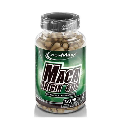 Bottle of IronMaxx Maca Origin 800 Capsules für ambitionierte Athleten