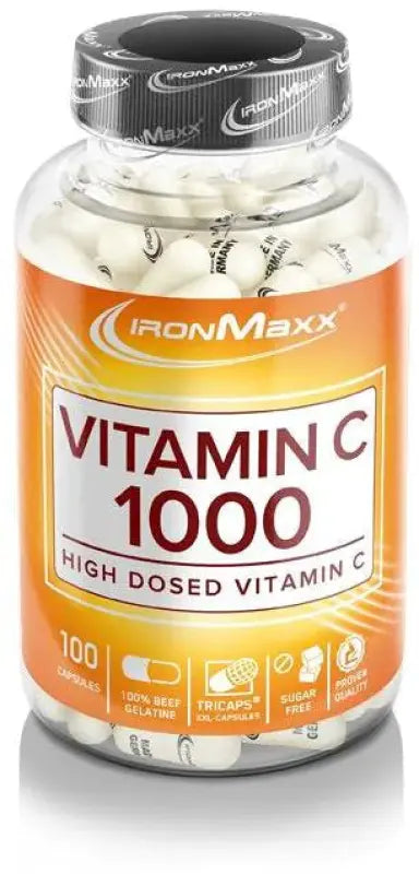 Vitamin C Ergänzung IronMaxx Vitamin C 1000 mit Tricaps Dose für normalen Funktion verlieren