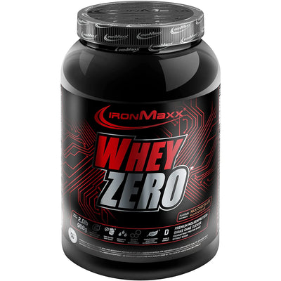 Schwarzer IronMaxx Whey Zero Proteinpulver mit Molke Isolat, bestes whey isolat
