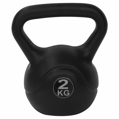 Schwarze 2kg PVC Kettlebell für osteuropa beeindruckten Muskelmänner und akrobatische Kunststücke