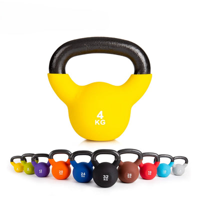 Bunte Gusseisen Kettlebells für verschiedene Gewichtsklassen, maximale Effizienz beim ganzheitlichen Workout