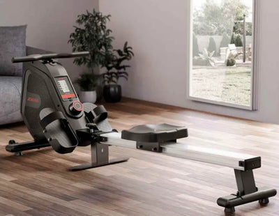 Indoor Rudermaschine mit LCD, Tablet-Halterung, klappbare Designer Rudermaschine und 8-stufiger Widerstand
