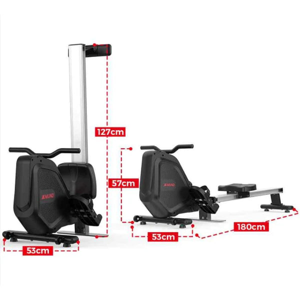 Klappbare Designer Rudermaschine mit LCD, Tablet-Halterung, magnetischer 8-stufen Widerstandsregelung