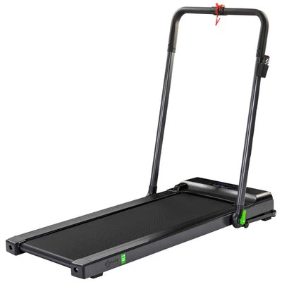 Kompaktes Laufband mit LED-Monitor, verstellbare Haltestange und klappsystem für Ausdauertraining