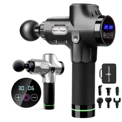 Massagegerät LCD-Touch-Display mit 6 Aufsätzen für effektive Vibrationsmassage und maximale Leistung