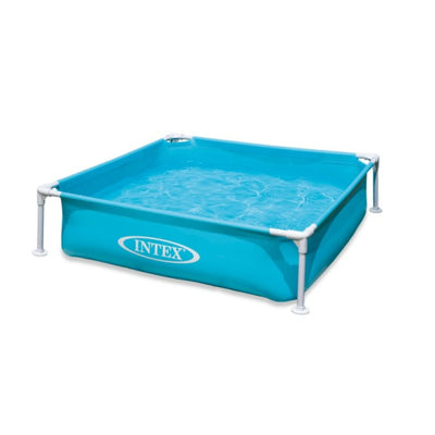 Blaue Intex Mini Pool mit verstärktem Metallrahmen, einfacher Aufbau perfekt für Familie