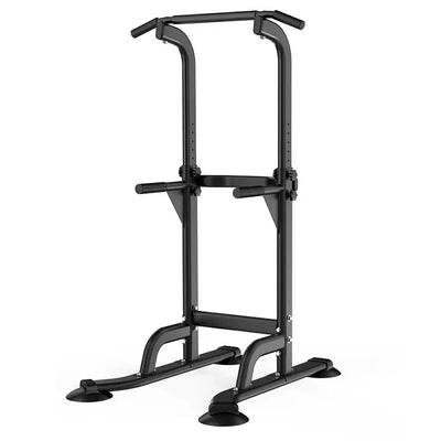 Black Steel Pull-up und Dip Station auf multifunktionsturm, 7-in-1 Fitnessgerät