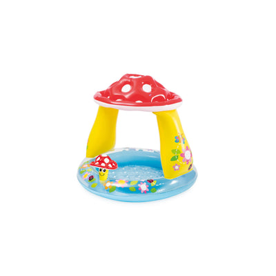 Inflatable mushroom baby pool mit Sonnenschutz und weichem Boden für Kinder