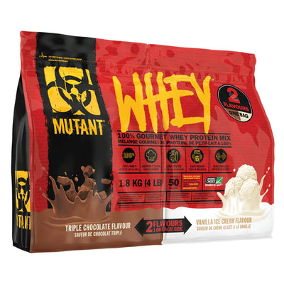 Mutant Whey Dual Zweikammer-Tasche mit Triple Chocolate Geschmack, 1816 g