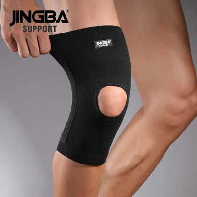 Schwarzer knie support bandage aus Nylon mit Kompression, rutschfest und atmungsaktiv
