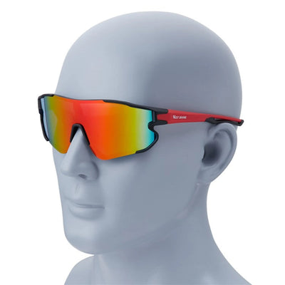 Red und schwarz sport sonnenbrille für outdoor sport sonnenbrillen mit polarisierte gläser
